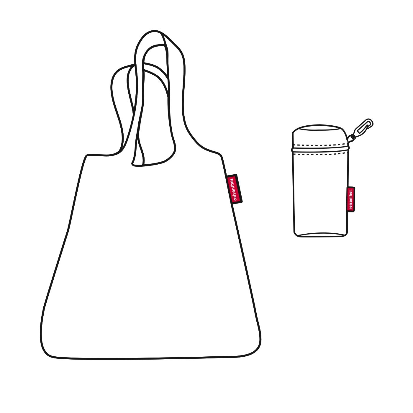 mini maxi shopper L black