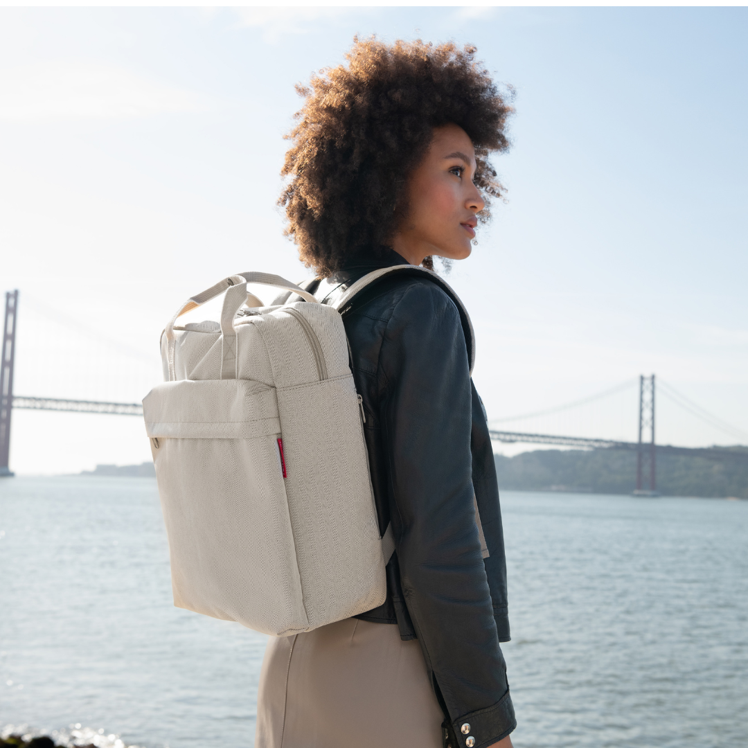 allday backpack M herringbone sand