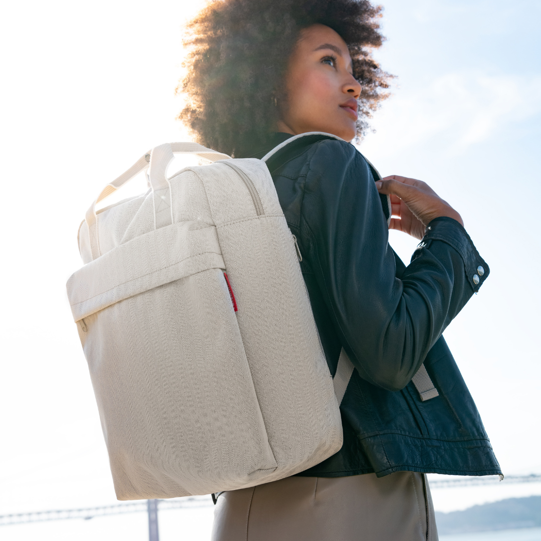 allday backpack M herringbone sand