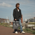 rolltop backpack twist silver