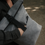 rolltop backpack twist silver