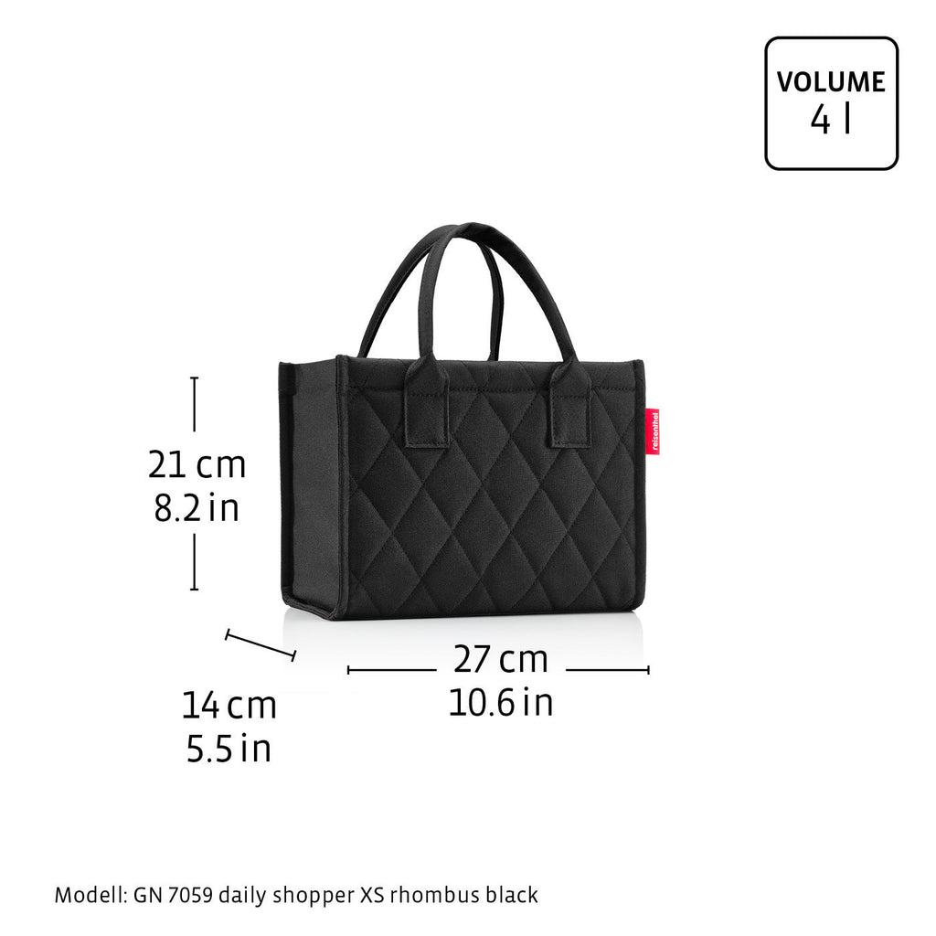 daily shopper XS rhombus black