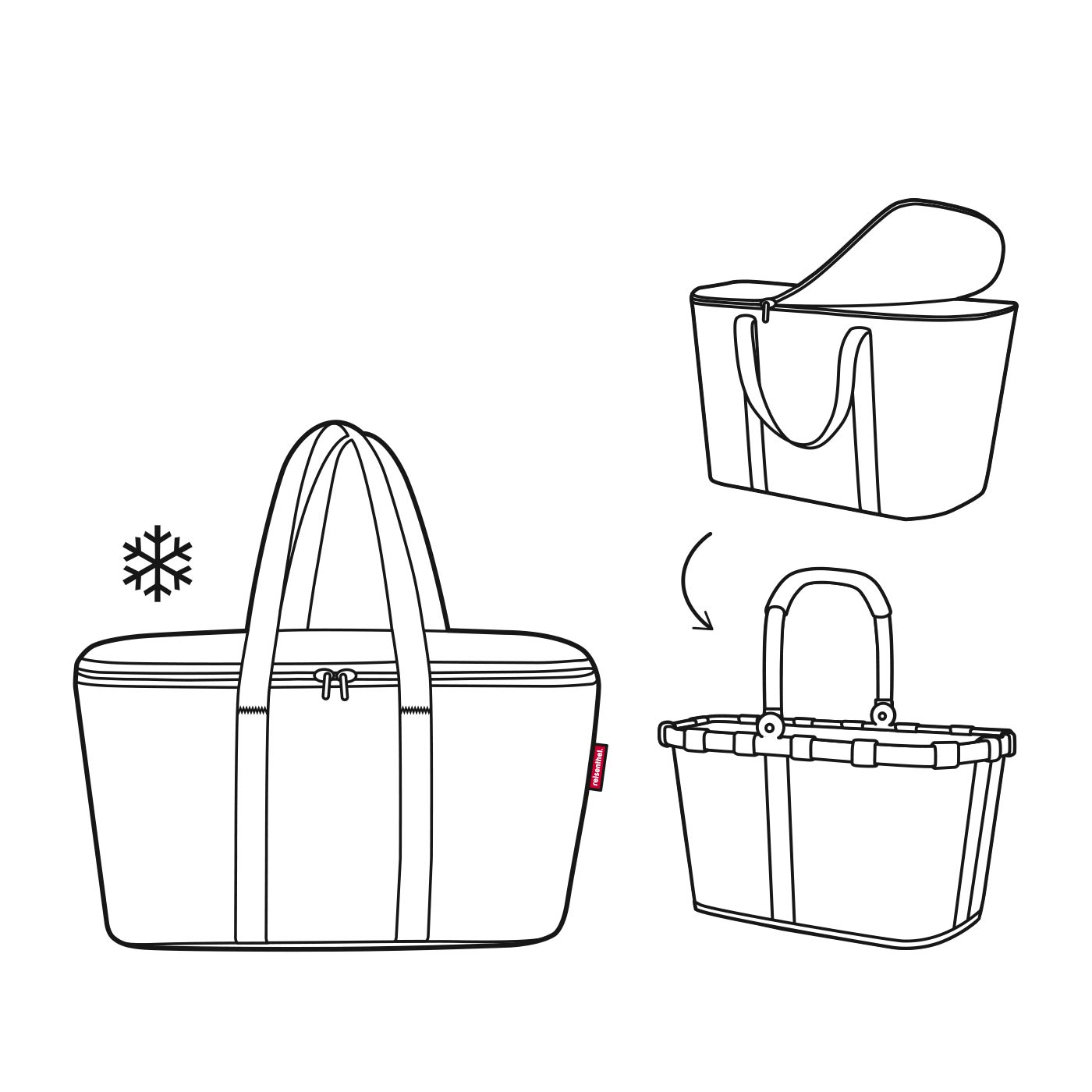 coolerbag XS twist silver