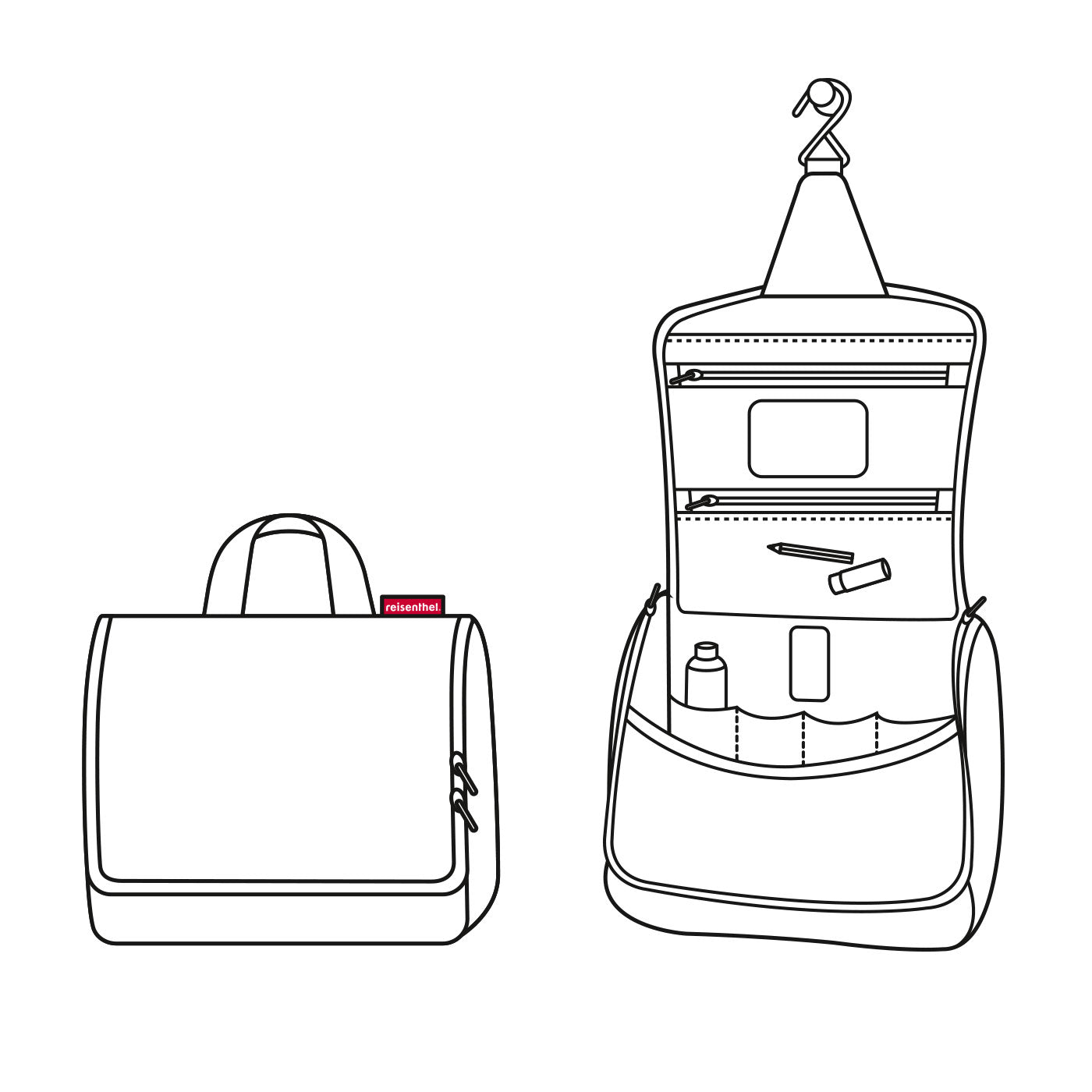 toiletbag twist silver