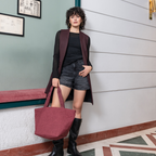 shopper M twist maroon